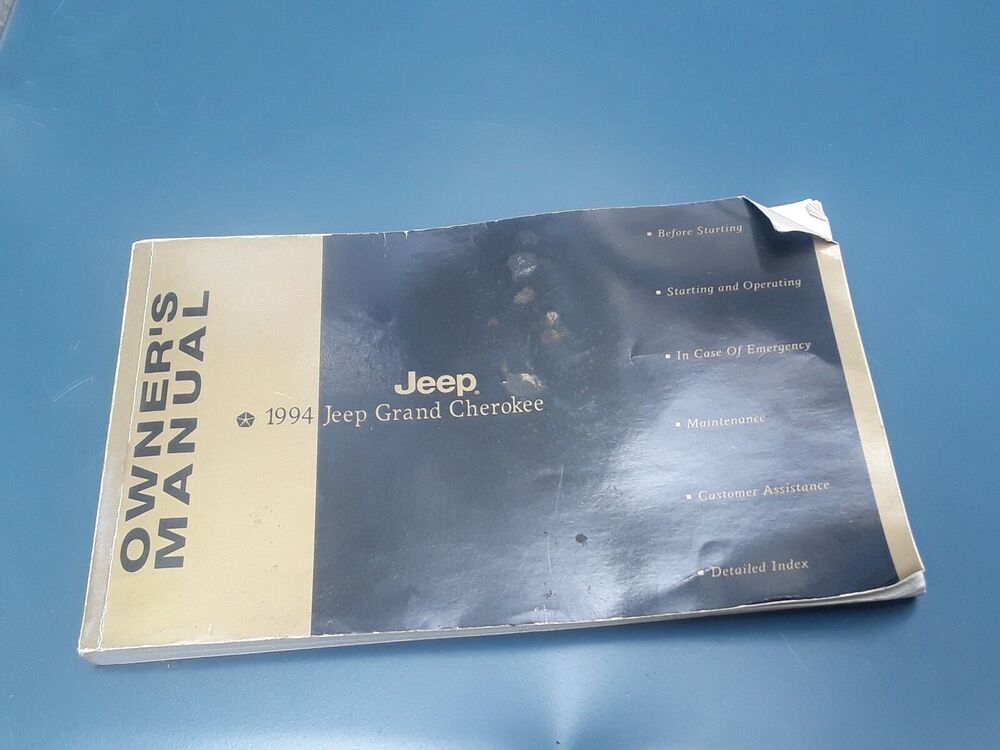 1994 Chrysler Jeep Grand Cherokee Owners Manual